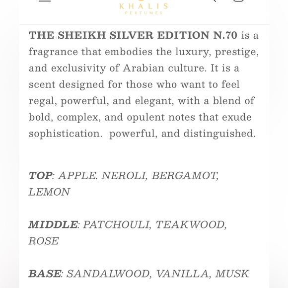 The Sheik Silver Edition Eau de Parfum by Khalid, 100ml unopened. Limited!! - Picture 5 of 5